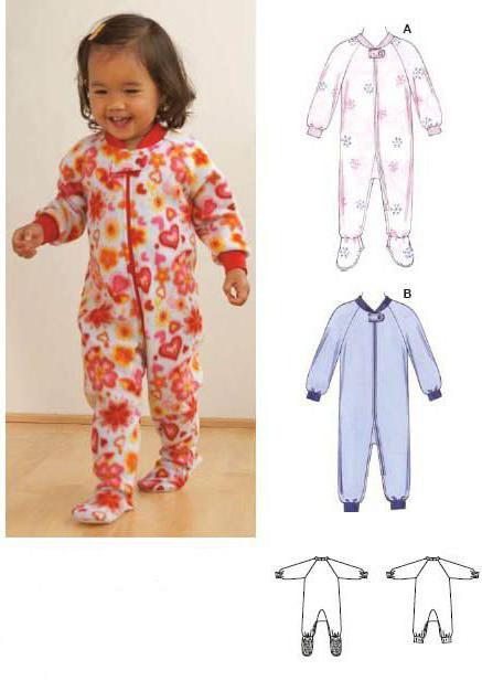  pyjamas børns mønster simpelt